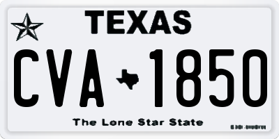 TX license plate CVA1850