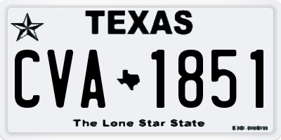 TX license plate CVA1851