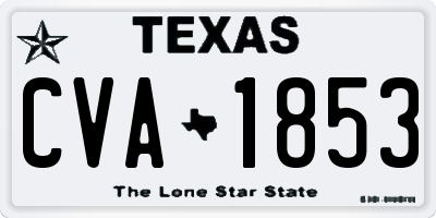 TX license plate CVA1853