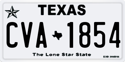 TX license plate CVA1854