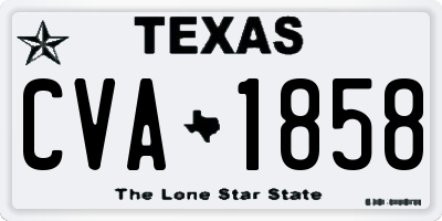 TX license plate CVA1858