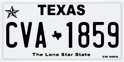 TX license plate CVA1859