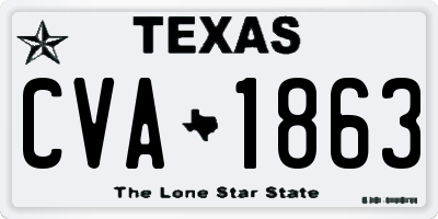 TX license plate CVA1863