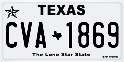 TX license plate CVA1869