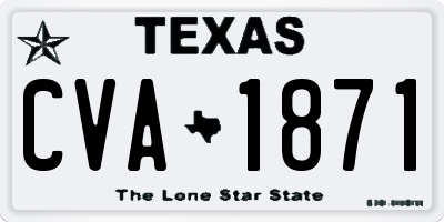 TX license plate CVA1871