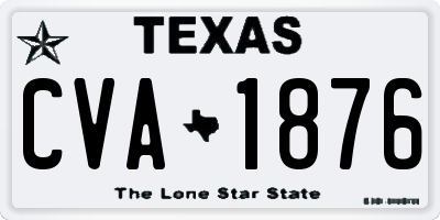 TX license plate CVA1876