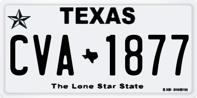 TX license plate CVA1877