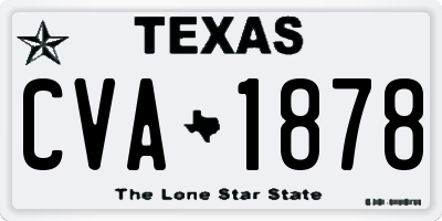 TX license plate CVA1878