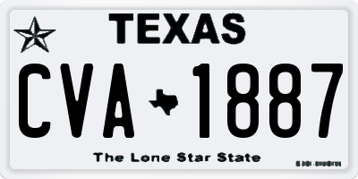 TX license plate CVA1887