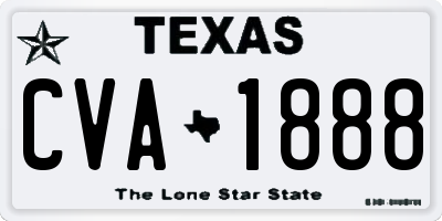 TX license plate CVA1888