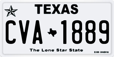 TX license plate CVA1889
