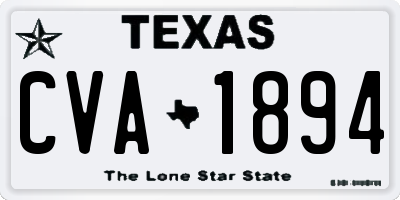 TX license plate CVA1894