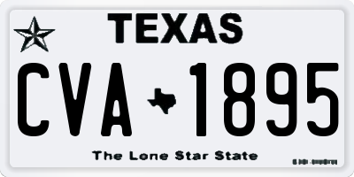 TX license plate CVA1895