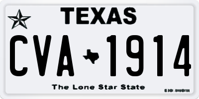 TX license plate CVA1914