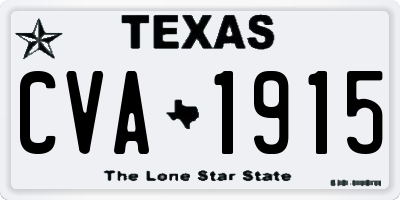 TX license plate CVA1915