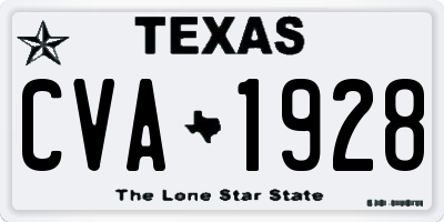 TX license plate CVA1928