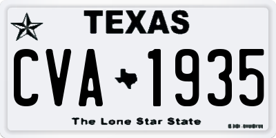 TX license plate CVA1935