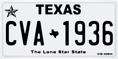 TX license plate CVA1936