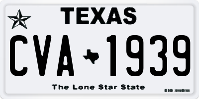 TX license plate CVA1939