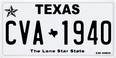TX license plate CVA1940