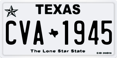 TX license plate CVA1945