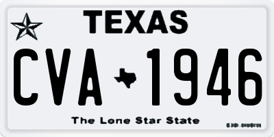 TX license plate CVA1946