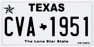 TX license plate CVA1951