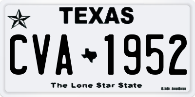 TX license plate CVA1952