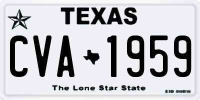 TX license plate CVA1959