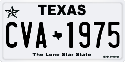 TX license plate CVA1975