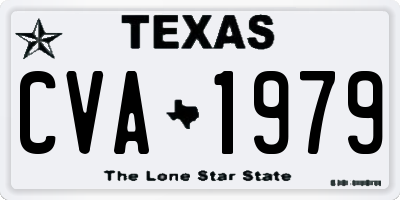 TX license plate CVA1979