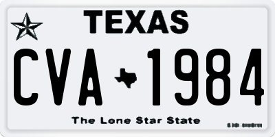 TX license plate CVA1984