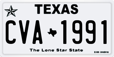 TX license plate CVA1991