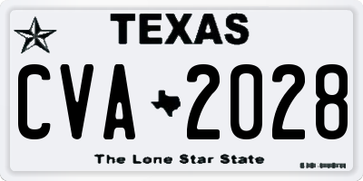 TX license plate CVA2028