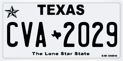 TX license plate CVA2029
