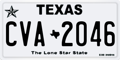 TX license plate CVA2046