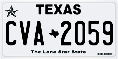 TX license plate CVA2059
