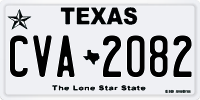 TX license plate CVA2082