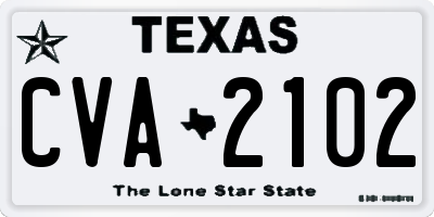 TX license plate CVA2102