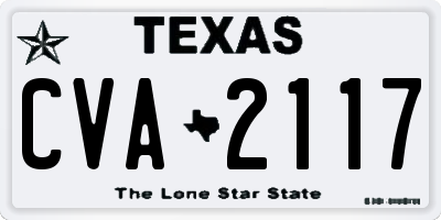 TX license plate CVA2117