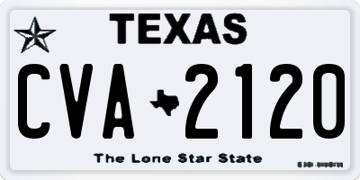 TX license plate CVA2120