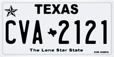 TX license plate CVA2121