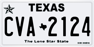 TX license plate CVA2124