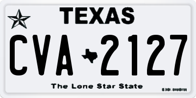 TX license plate CVA2127