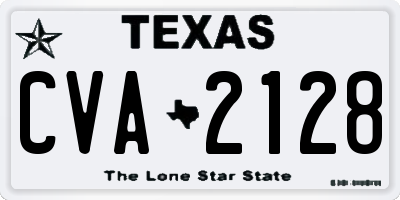 TX license plate CVA2128