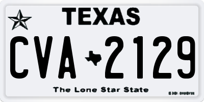 TX license plate CVA2129