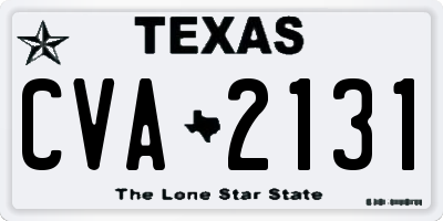 TX license plate CVA2131