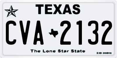 TX license plate CVA2132