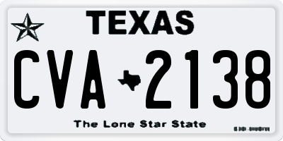 TX license plate CVA2138