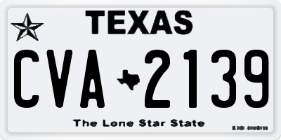 TX license plate CVA2139